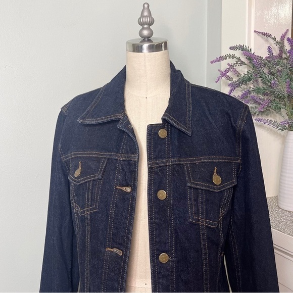 Ralph Lauren Dark Denim Trucker Jean Jacket Small - Picture 6 of 9